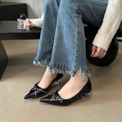 Chaussures à bout pointu sexy pour femmes Chaussures à talons hauts de printemps pour femmes Nouvelle marque de créateur Chaussures habillées élégantes Escarpins de marche Talons aiguilles pour dames