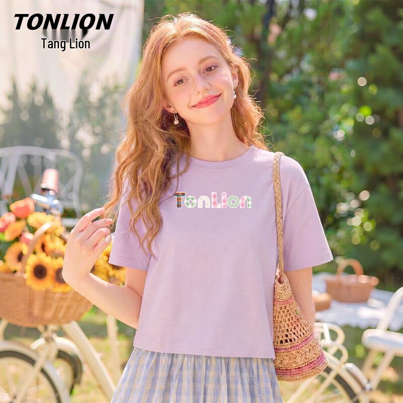 TonLion Women s Pure Cotton Short Sleeve T-Shirt 2XL