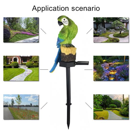 LED Parrot Lamp Lawn Light Energy-Saving Auto On/Off Outdoor Waterproof Solar Powered Garden Landscape Lamp