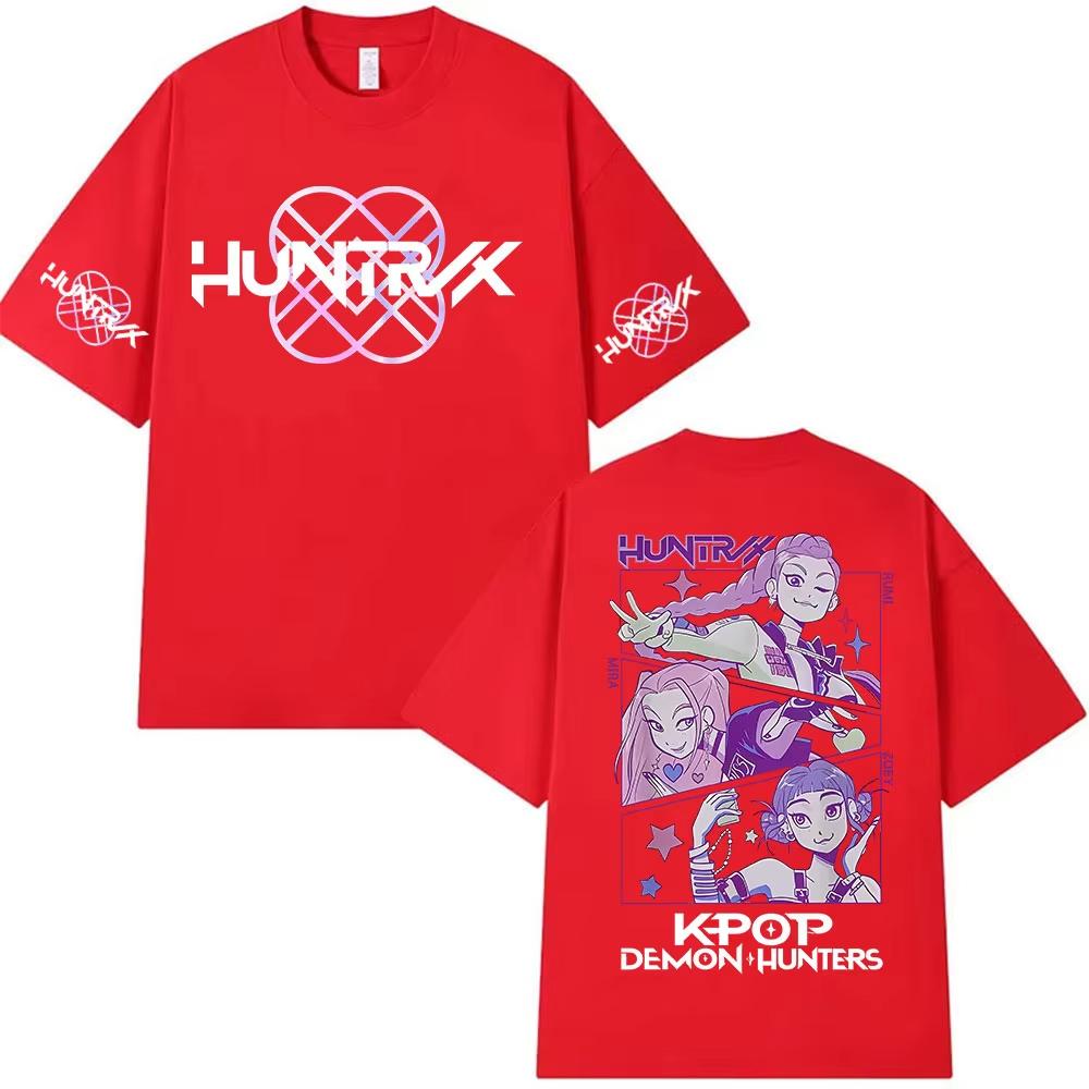 Limited K-pop Demon Hunters 2025 Film Graphic T Shirt Men's Women Aesthetic Fashion Retro Cotton Short Sleeve T-shirt Streetwear