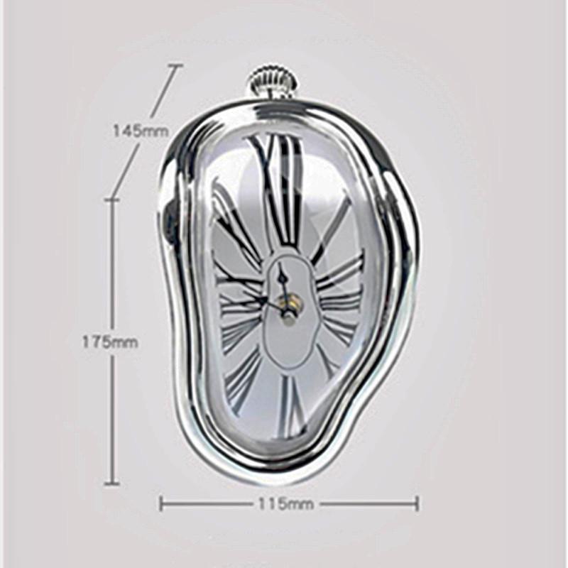 Retro Melting Clock: Unique, Silent Deco for Living Room or Bedroom