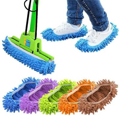 1/2/4 Stück Multifunktionale Bodenstaub-Reinigungsslipper Schuhe Faule Wischschuhe Heim-Bodenreinigung Mikrofaserreinigungsschuhe