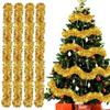 Christmas Garland - AIMOONSA - 4 Pcs 2m - Sparkling Gold - Reusable Wire - Width 9 Cm