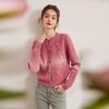 Women's 3D Heart Jacquard Gradient Sweater Cardigan