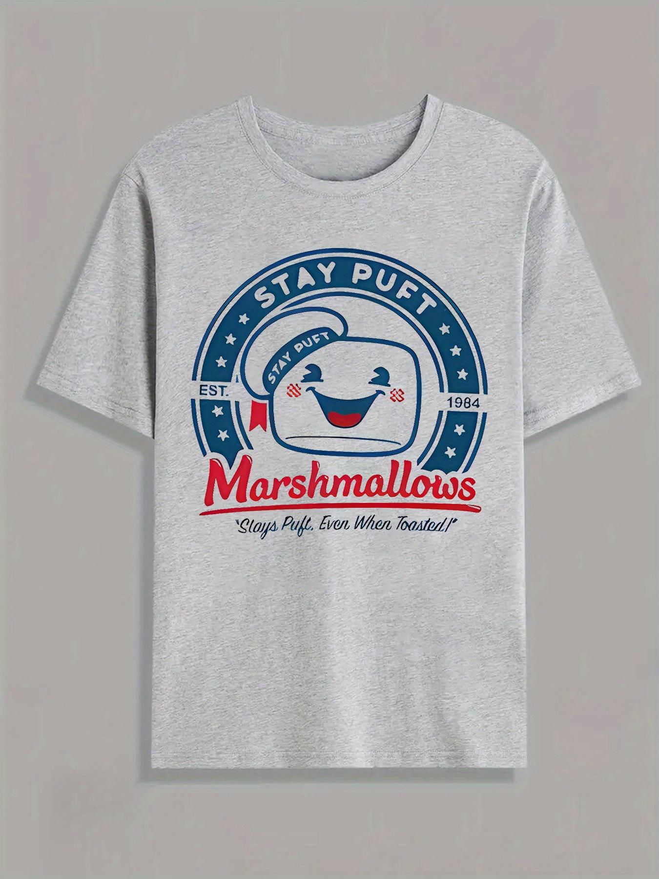 

Marshmallows Brand Print TShirt 100 Cotton ONeck Short Sleeve Summer Casual Mens Tshirt Streetwear S