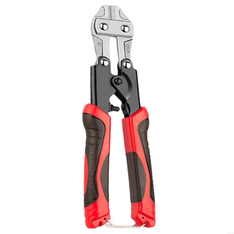   Bolt Cutter 8inch, Spring Loaded Small Wire Cable Cutter Rustproof Coating Comfortable Grip Construction Use