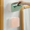Plastic Cosmetics Cotton Storage Box Flip-top Wall Organizer Box Sanitary Pad Storage Box  Bathroom