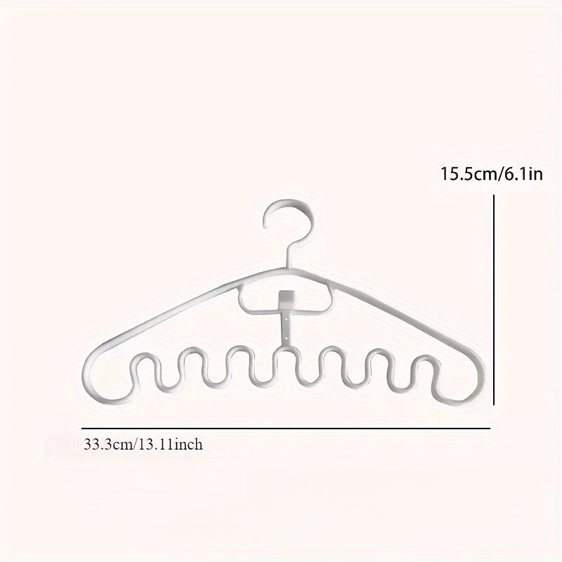 

10pc Wave Design Plastic Clothes Hanger, Scarf and Accessory Organizer for Bedroom,Laundry,Closet Organization,Home Storage