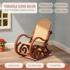 Miniature Rocking Chair Ornament 1/12 Dollhouse Recliner Model Dollhouse Furniture Decoration Micro Scene Pography Prop