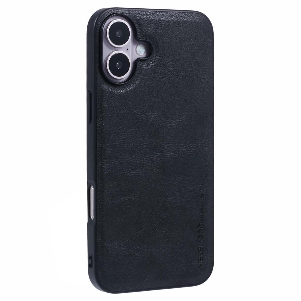 X-LEVEL Bojue-3 Series For iPhone 16 Case Anti-Scratch Leather Coated PC+TPU Back Cover