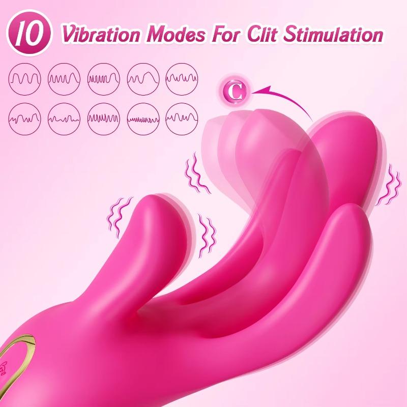 Wiggle Finger Vibrator G-Spot Vagina Vibrator Clitoris Stimulator 3 In 1 Female Masturbation Adult Goods Sex Toy for Women
