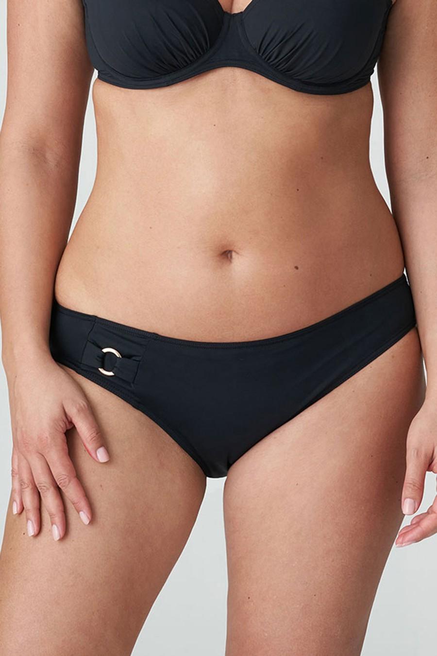 

Жіночі однотонні плавки сліп Prima Donna (104168) 5(XL) прозорий колір чорний