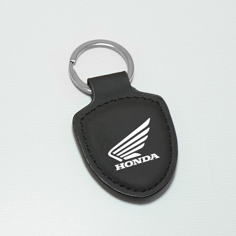 Leather Car Emblems Keychain Key Chain Keyring Decoration Pendant for Honda CB400 CB650FCBF CBR25ORR CRF SH3O0 NC75O Accessories LK6