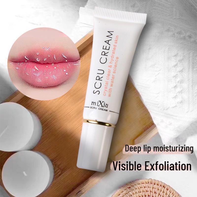 MIXIU Propolis Lip Scrub: Exfoliates, Moisturizes & Reduces Lip Lines with Transparent Gel.