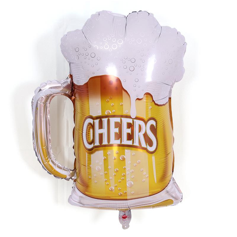 Champagne Whiskey Wine Bottle High Stem Glass Balloon for Parties and Celebrations