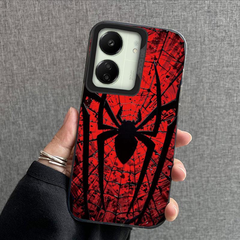 Phone Case For Xiaomi Redmi Note 14 Pro 13 12 11 10 12 13C 14C A5 A3 Shockproof Black Spider Element Animal Design Korean Cover