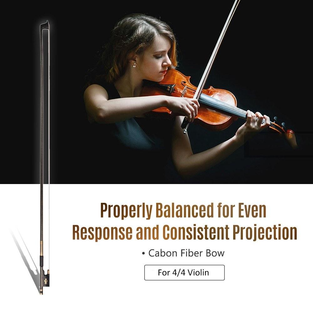 Violín Arco Cabon Fibra 4/4 Violín Arco De Alta Calidad Pelos Ébano Extremo  Peso Ligero Equilibrio Adecuado Cuerdas Orquestales Accesorios comprar a  buen precio — entrega gratuita, reseñas reales con fotos — Joom