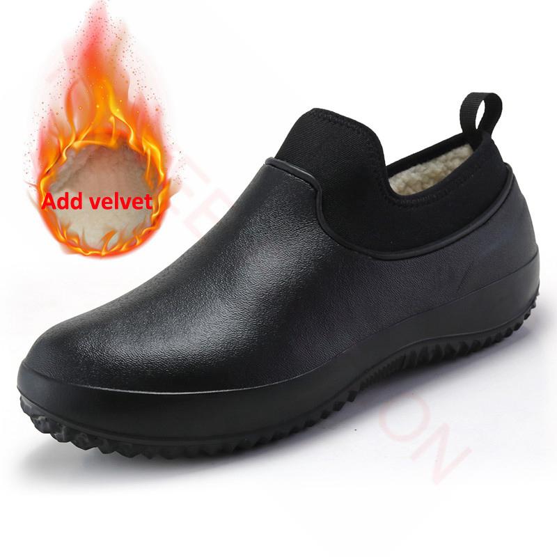 Kitchen Work Shoes for Men Rain Boots Waterproof Shoes Flat Clogs Garden Shoes Kitchen Shoes Kitchen Chef Boots