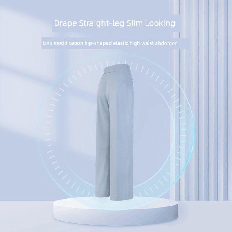 Loose Straight Sweat pants Drape Slimming High Waist Running Training Summer Breathable Fairy Draping Effect Yoga Pants Thin