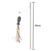 Fashion Cat Wand Toy, Natural Wooden Cat Teaser Wand for Cat, Interactive Elastic String Cat Stick Pole Toy for Indoor Cats