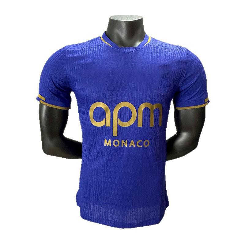 Mens Bamboo Fiber Soccer Jersey Away Kit ''-'' Monaco Fan Short Sleeve Football Shirt Fall Winter