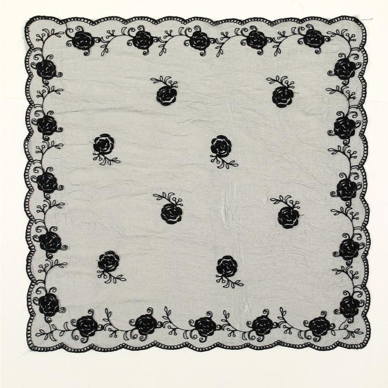 Elegant Women's Flower Embroidery Head Scarf Soft Multi Functional As Headscarf Or Decorative Accessory For Any Occasion