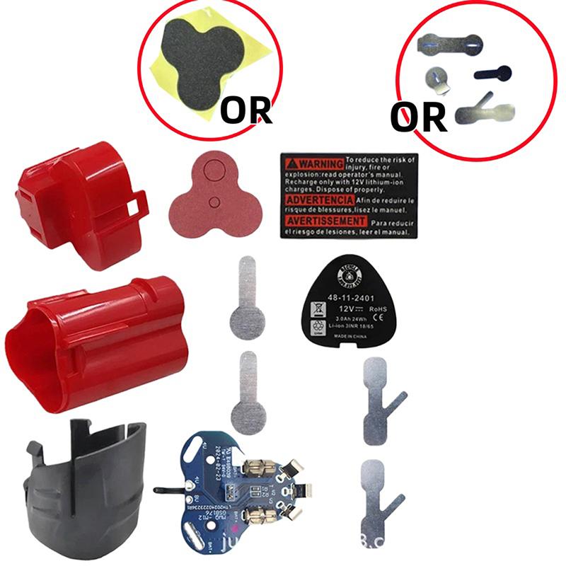 1 Set For Milwaukee 12V 1.3Ah 1.5Ah Li-Ion Battery For M12 Lithium Battery Plastic Case Box Pcb Protection Circuit Board