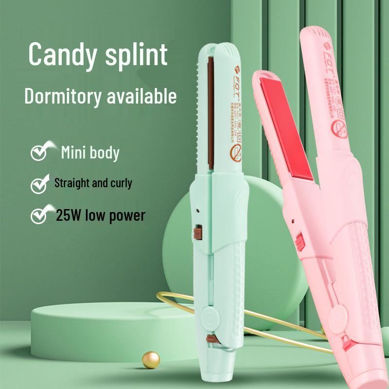 FBTmini Portable Dual-use Hair Straightener: Compact Straightening & Curling for Dorms, Travel, Bangs, & Students.