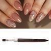 Nagelbürste, flexible weiche Nylonborsten, geschnitztes Design, Holzgriff, Manikürewerkzeug, multifunktionaler quadratischer Rundkopf, Phototherapie-Gel-Malpinsel