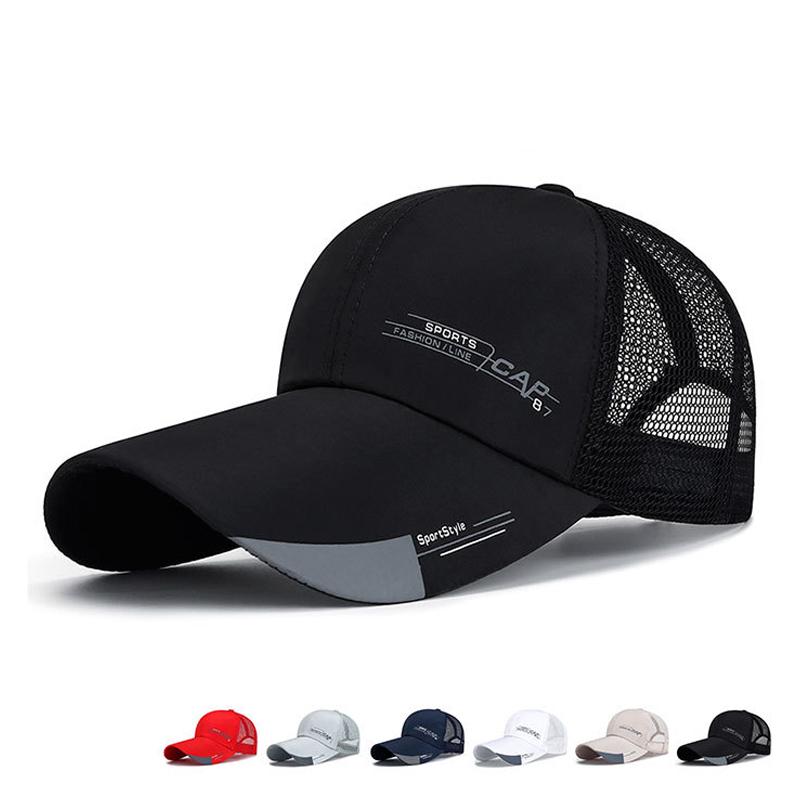 Herrenmütze Für Fisch Outdoor-Sportkappe Mode Linie Baseballkappe Netz Atmungsaktiv Snapback-Mütze Langer Schirm Schirmkappe Bone Casquette