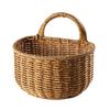 Wandmontierter Gemüse- und Obstkorb Rattan Hängekorb Plastik Wandmontierter Blumiger Hängekorb Heimdekoration