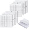 8 Pads Graph Sticky Notes,Mini Graph Paper Sticky Notes,3 X 3 Inch Grid Paper,Math,Four Quadrant Pad,Graphing,Coordinate Plane Sticky Note for Office