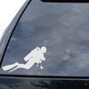Scuba Diver Reflective Body Window Car Vehicle Sticker Decals Decor