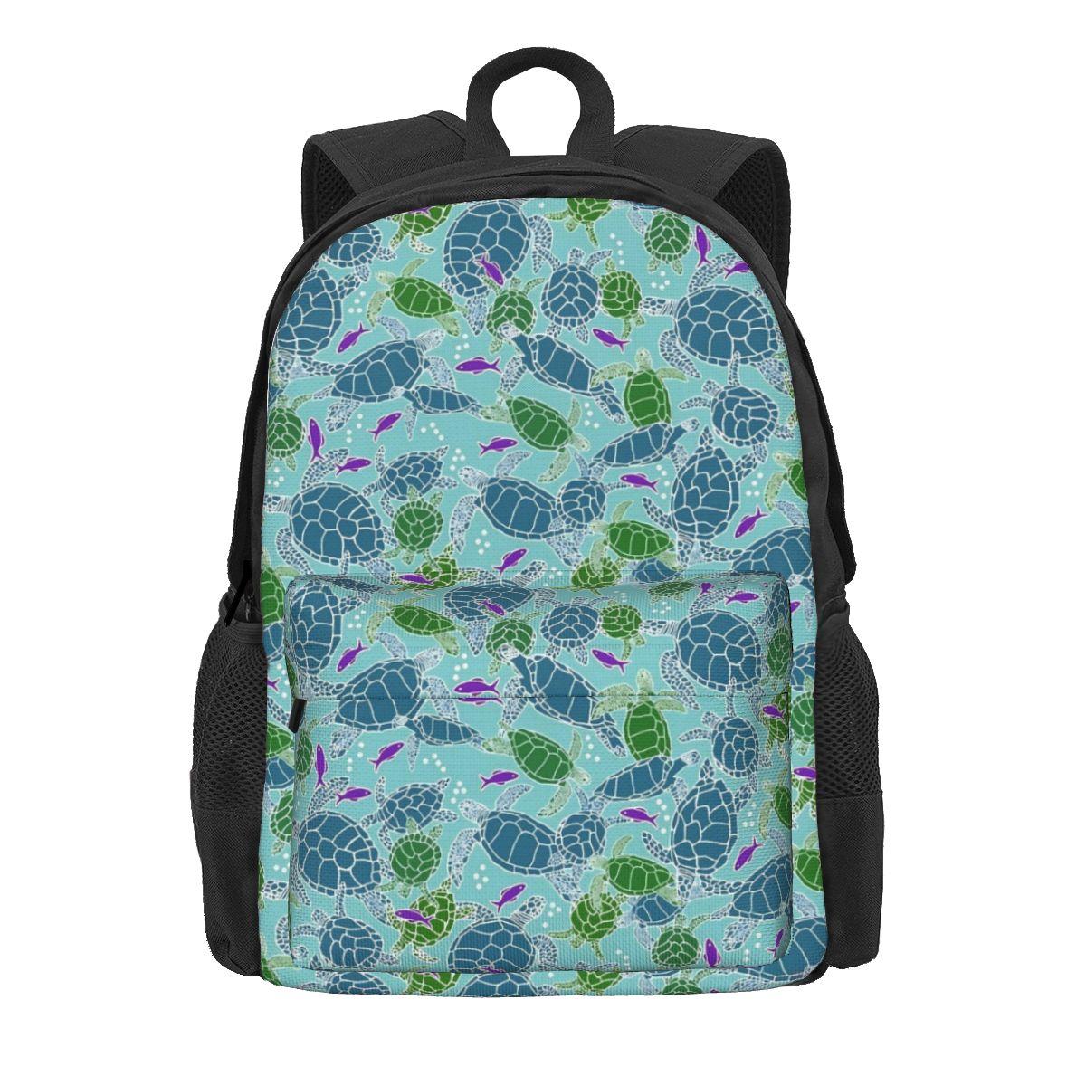 Oceaan Schildpadden Rugzak Leuke Zeester Streetwear Rugzakken Jongen Meisje Trekking Lichtgewicht Middelbare School Tassen Hoge Kwaliteit Rugzak 36x32x10cm