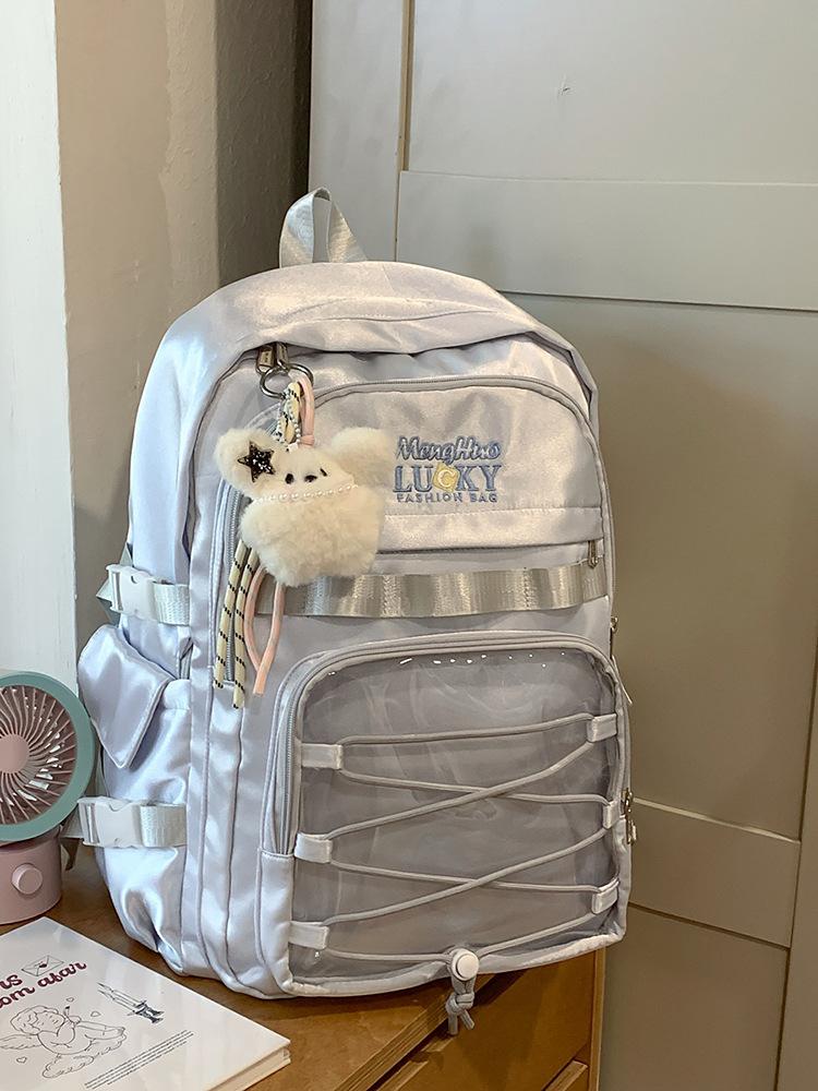 The Korean Version of the Schoolbag Ins Is Fresh, the Girl's Back Is Versatile, Cute, Transparent, and In Pain