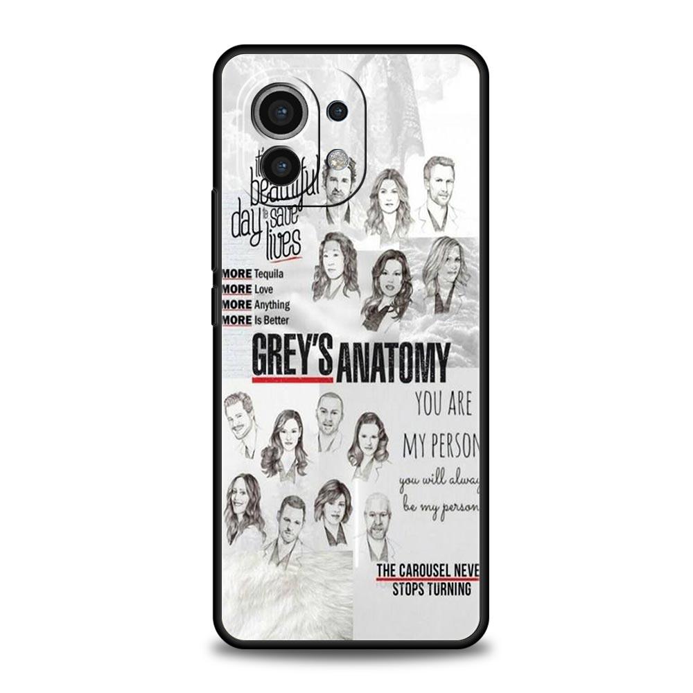 Greys Anatomy Phone Case Cover for Xiaomi Mi 17 15 14 13 12 11 Ultra 15T 14T 13T 12T 11T Pro Lite 5G Soft TPU Shell Fundas Capas
