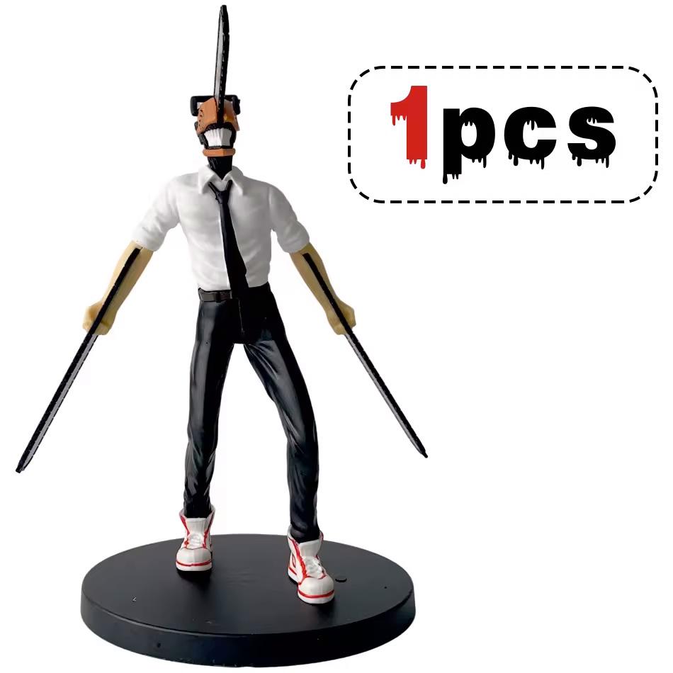 Original Chainsaw Man Anime Model Denji Action Figure PVC Chainsaw Man Noodle Stopper Figurine Adult Set Model Toy