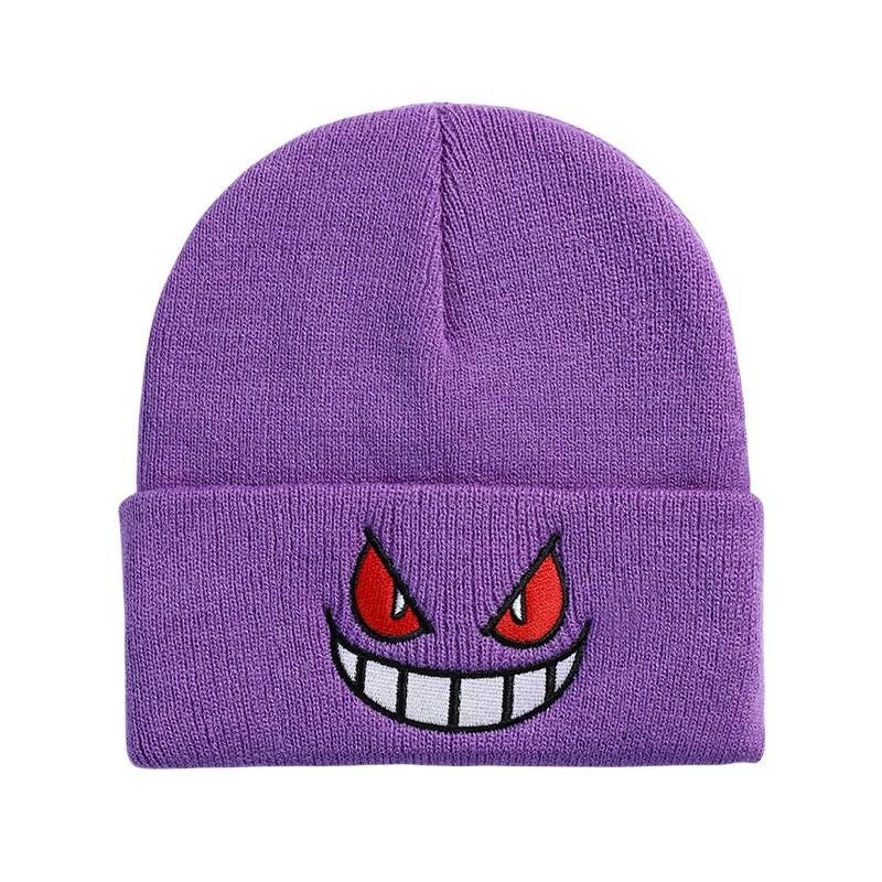 1pc Embroidered Knitted Hat Popular American Anime Cartoon Embroidered Knitted Autumn/Winter Warm Hat Urine Knitted Hat