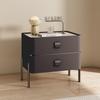 Italian Luxury Modern Minimalist Solid Wood Bedside Table High-End Solid Oak Nightstand for Main Bedroom Sofa Side Storage Box