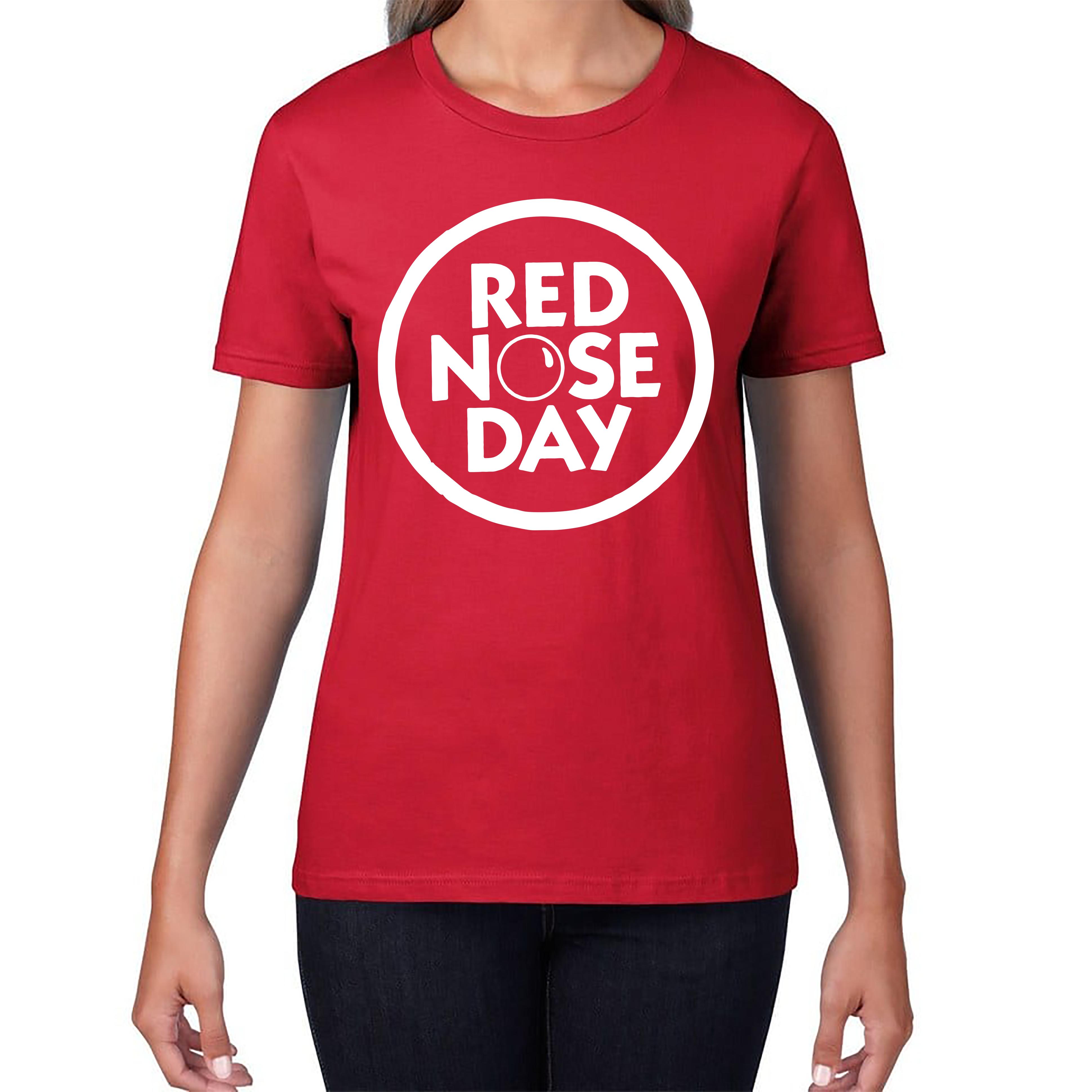 Happy Red Nose Comic Relief Day Ladies T Shirt Mens Tops Tees Unisex 4XL