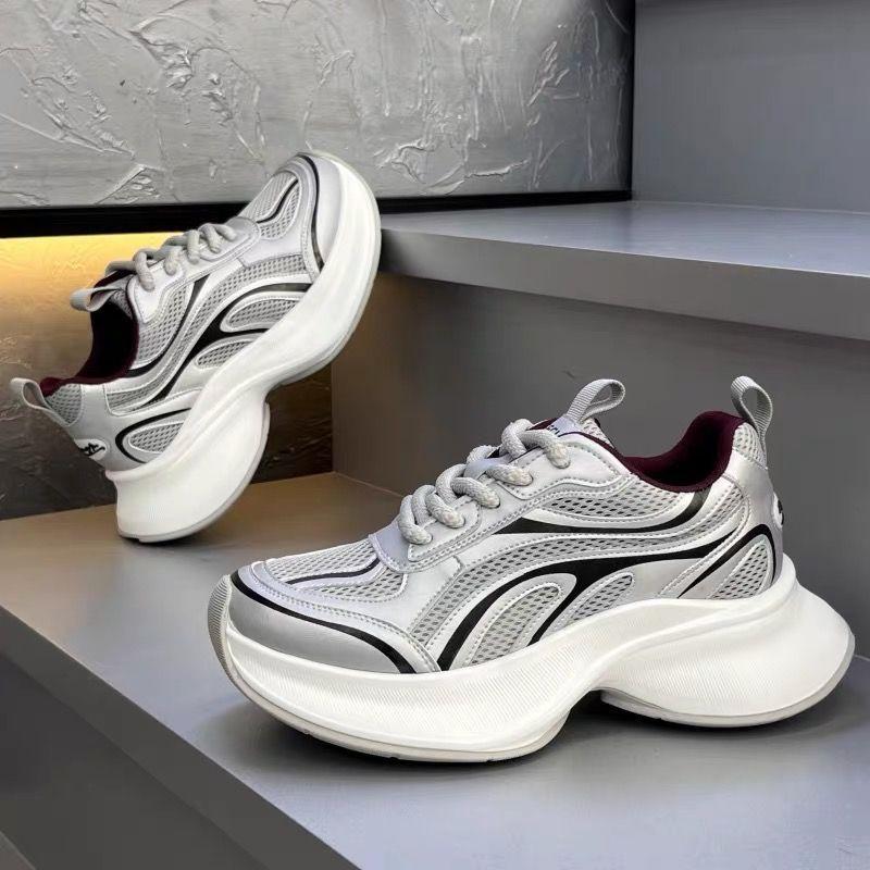 

Fashion Men s Platform Sneakers New Mesh Breathable Dad Shoes Versatile Comfortable Soft Sole Casual Shoes Tenis De Hombre 2025 39 серый