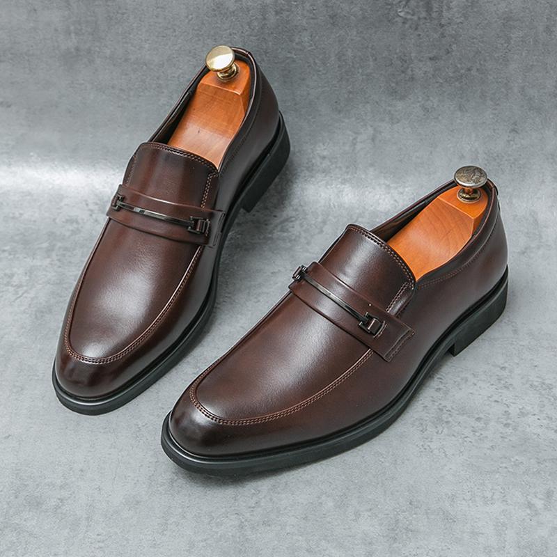 Fashion Men 2025 Fashion Loafers Shoes  New Comfy Mens Soft Sole Leather High Quality Style Men Business Thick Bottom Oxford Work Shoes