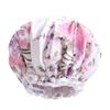 Large Lace Satin Anti-fume Cap PE Lined Waterproof Shower Cap Beauty Home Cap