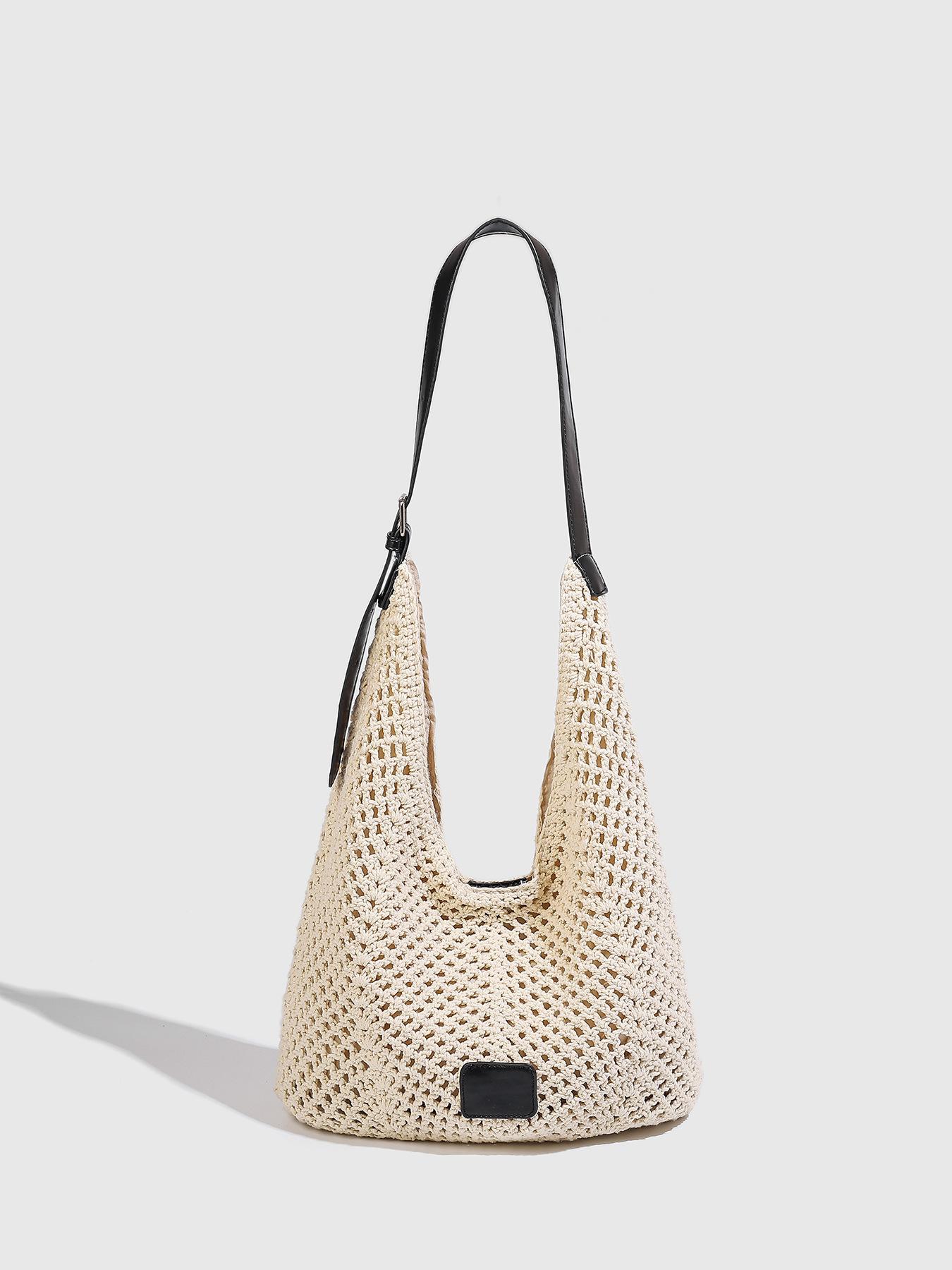 

Summer new seaside vacation niche hollow beach bag women s large-capacity tote bag hand-woven bag