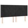 VidaXL Tête de Lit à LED Meuble de Chambre à Coucher Accessoire de Lit Double Tête de Cadre de Lit Intérieur Noir 3123836