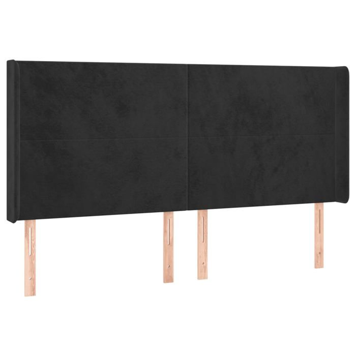 VidaXL Tête de Lit à LED Meuble de Chambre à Coucher Accessoire de Lit Double Tête de Cadre de Lit Intérieur Noir 3123836
