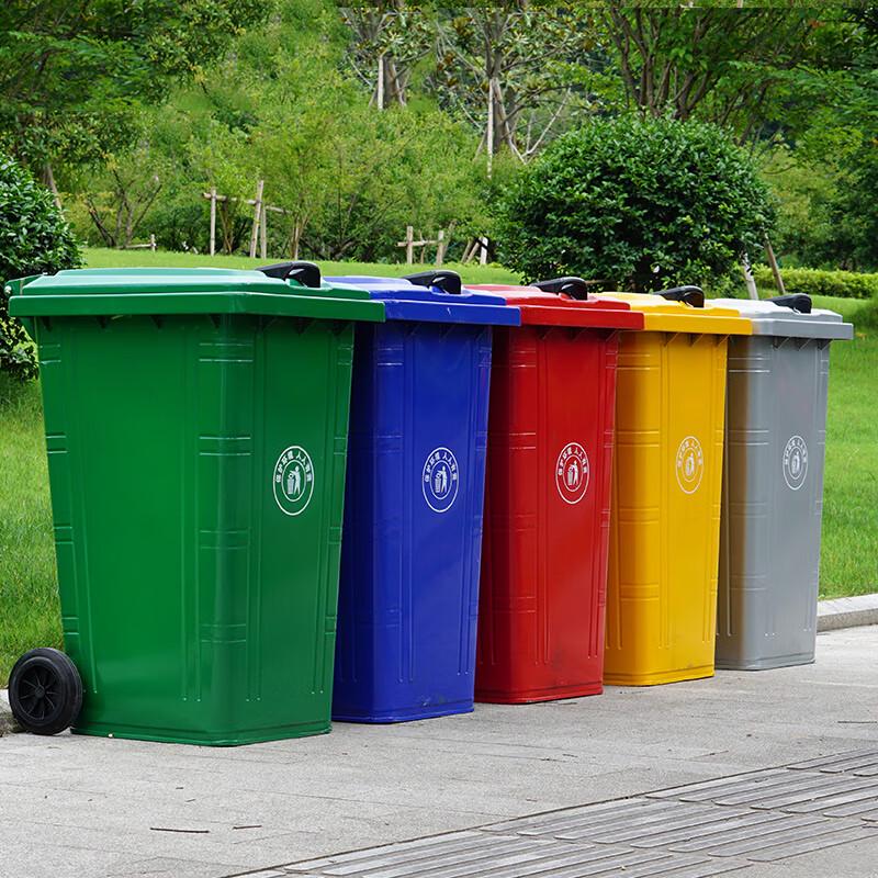 MIAOQIAO Outdoor Wheeled Square Trash Bin