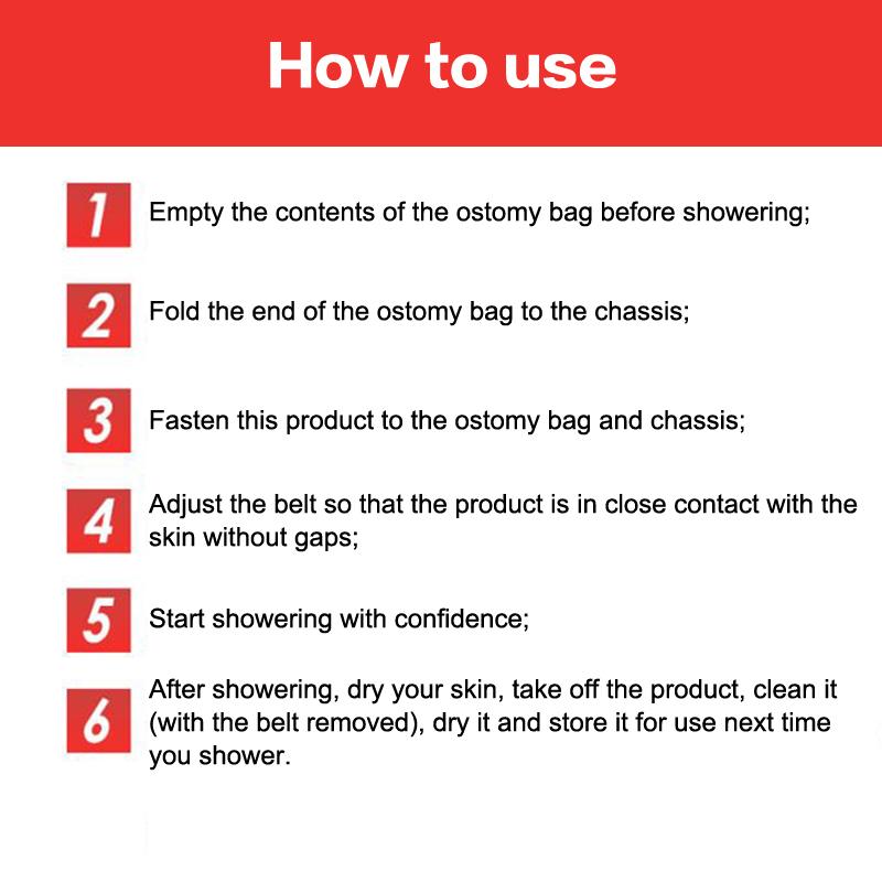 1 buc. Acoperire Stoma Stoma Duș Colostomie Protector rană centură de baie Huse impermeabile Materiale reglabile Garda elastică