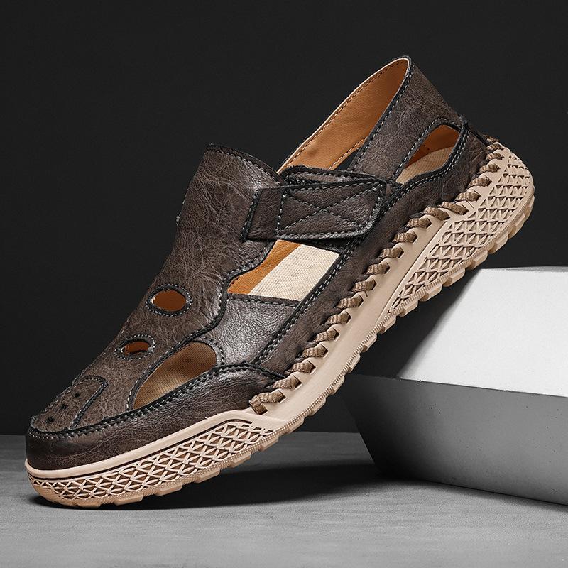 Men's Slippers Summer Men's Sandals Open Toed Flat Bottomed Men's Casual Shoes Outdoor Men's Walking Sandals Beach Shoes Sandals