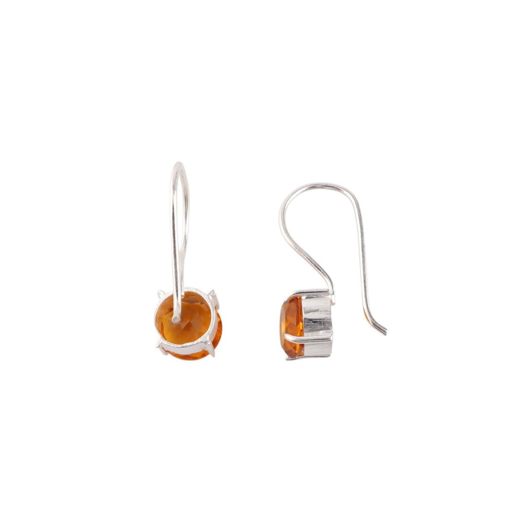 Citrine Gemstone 925 Sterling Silver Jewelry Handmade Drop/Dangle Earrings 0.92" EE-174-2